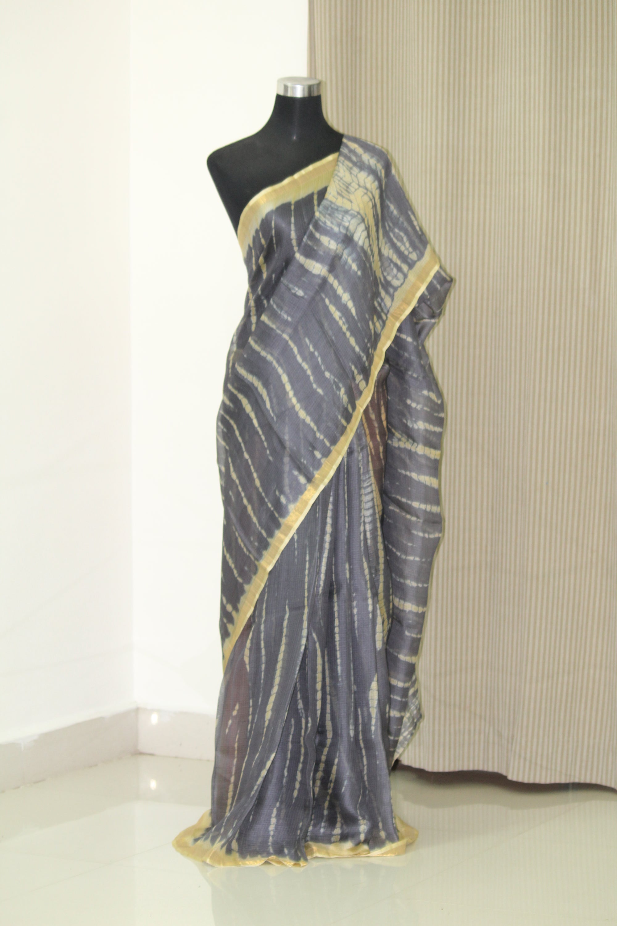 Tie and dye pure kota silk saree