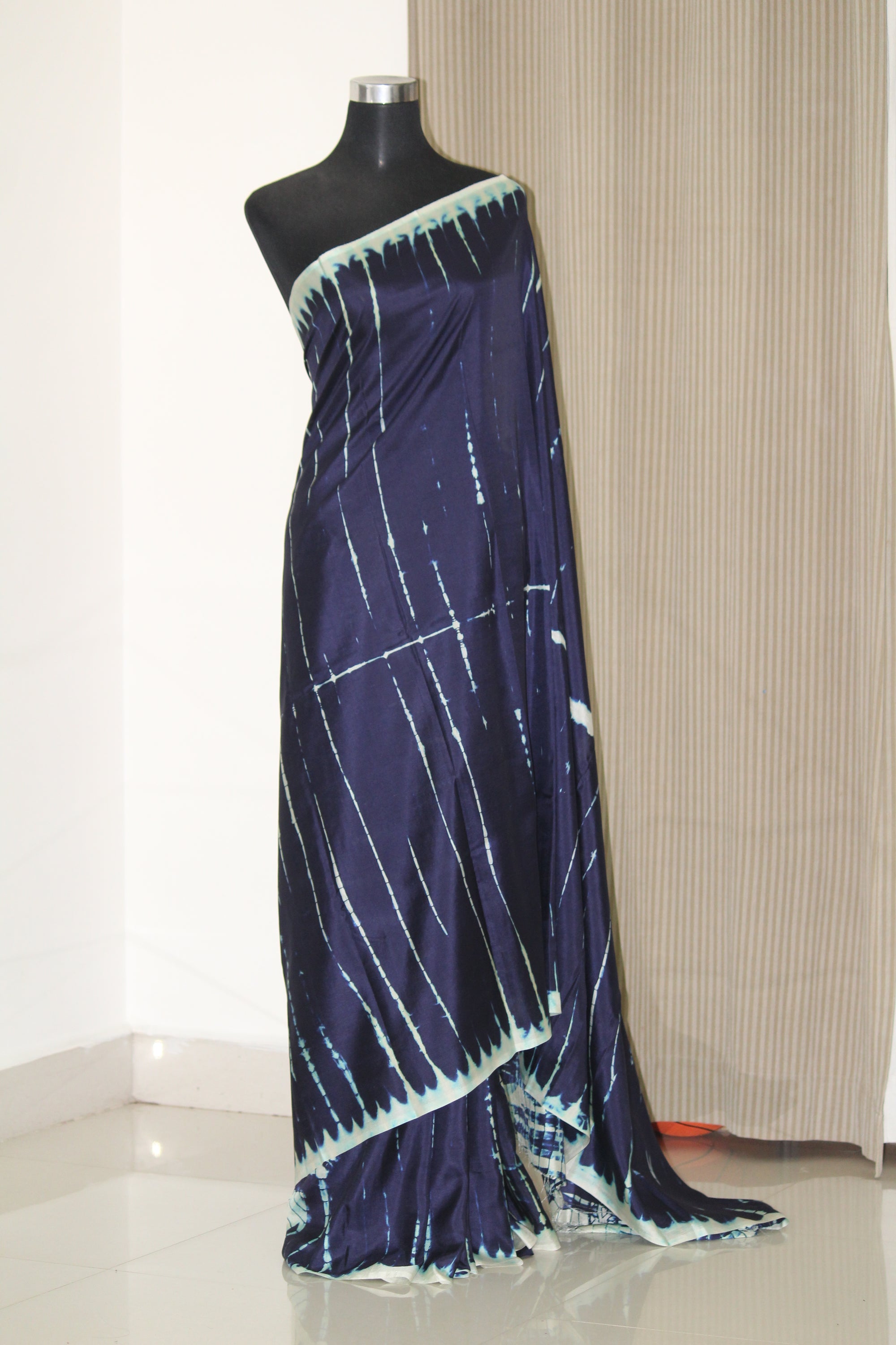 Pure soft silk shibori tie and dye saree