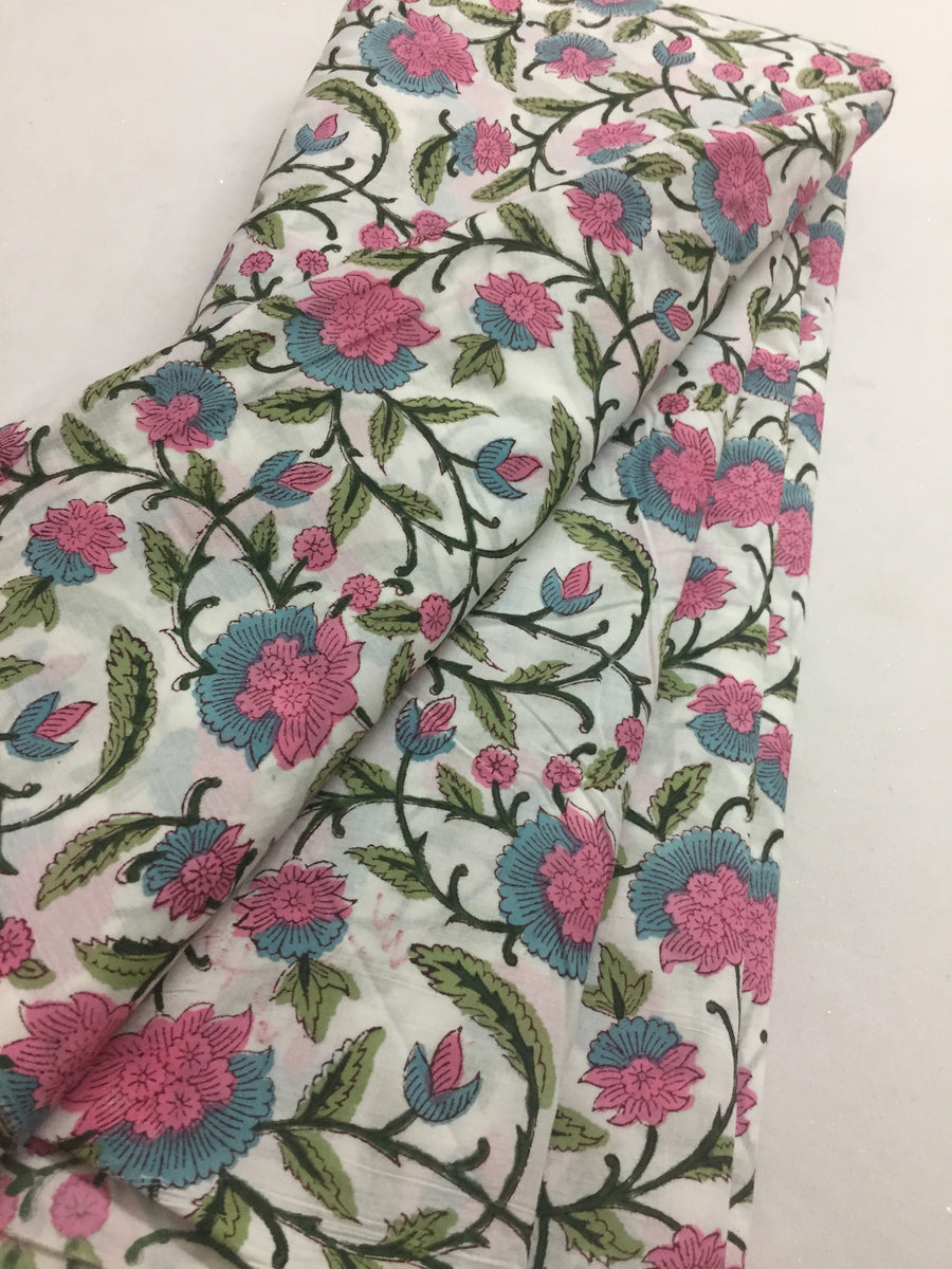 Printed mul cotton fabric 1.5 metres cut