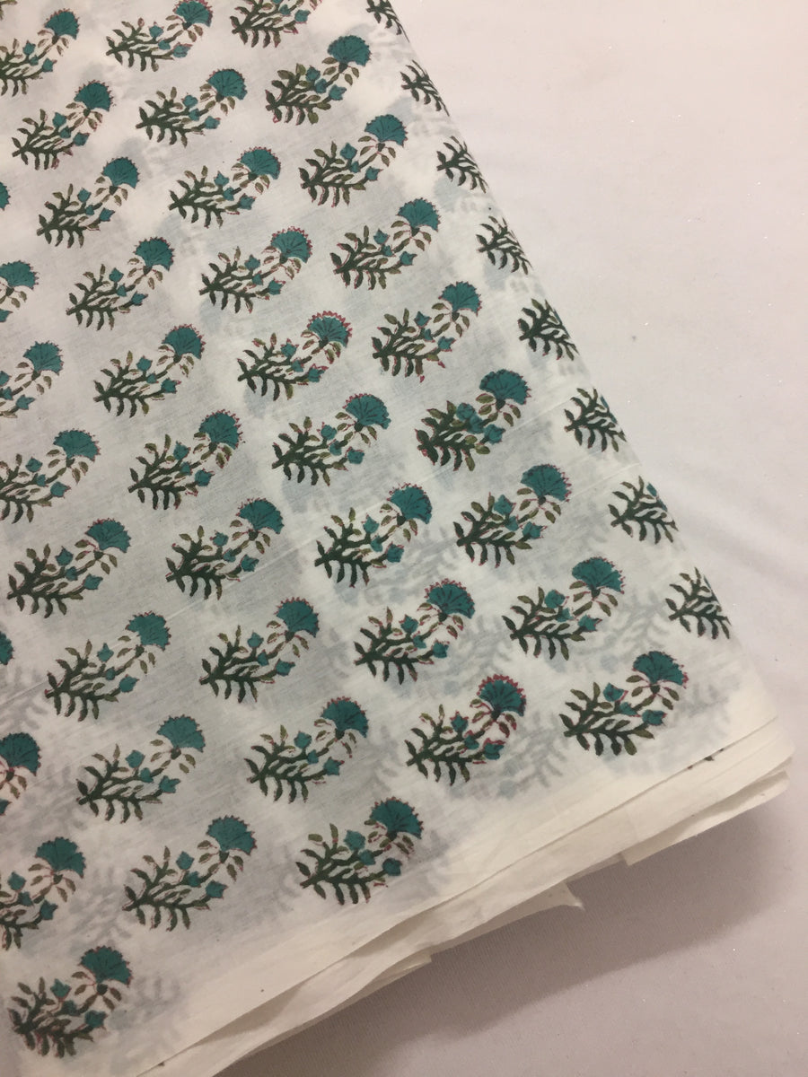 Printed mul cotton fabric