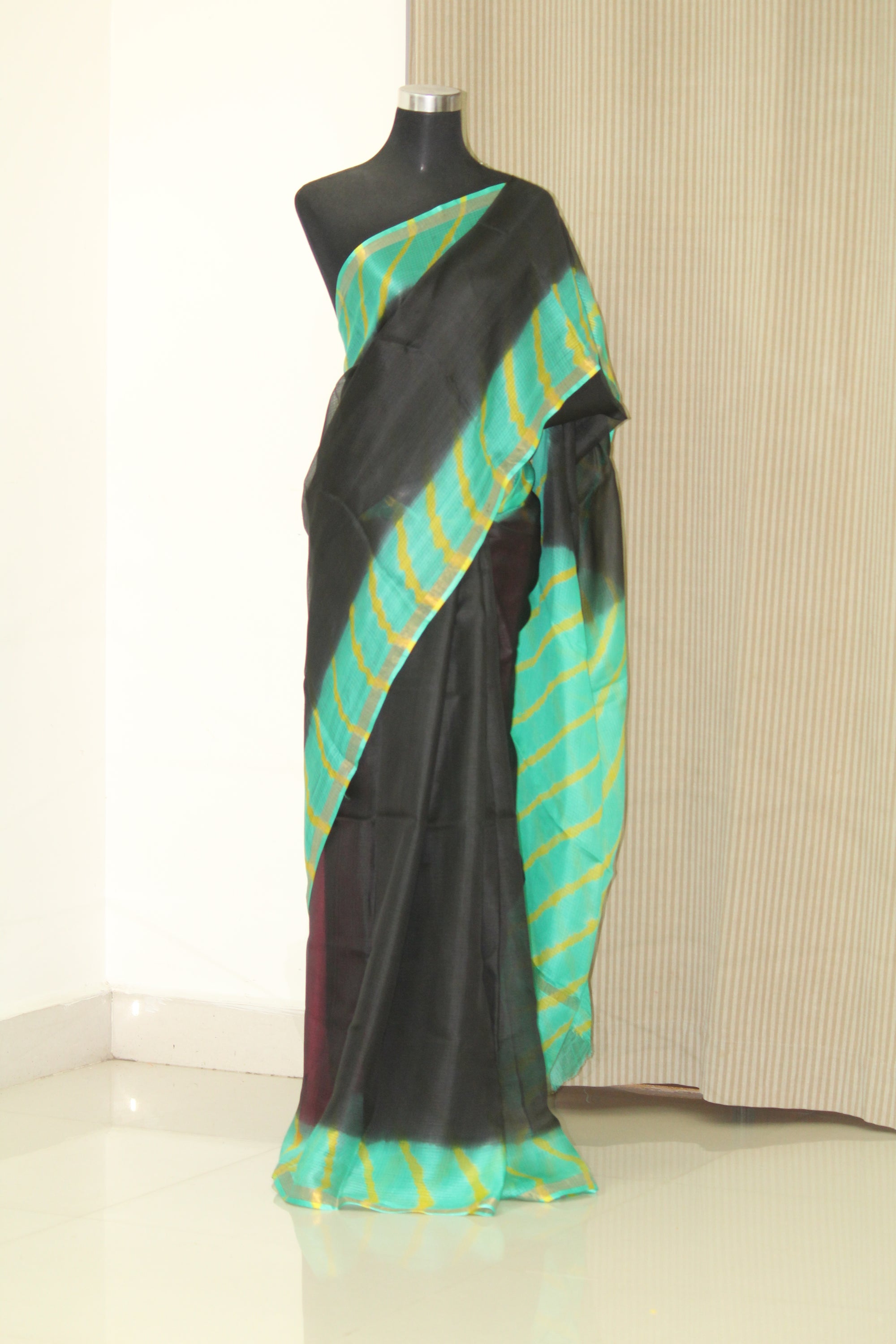 Tie and dye pure kota silk saree