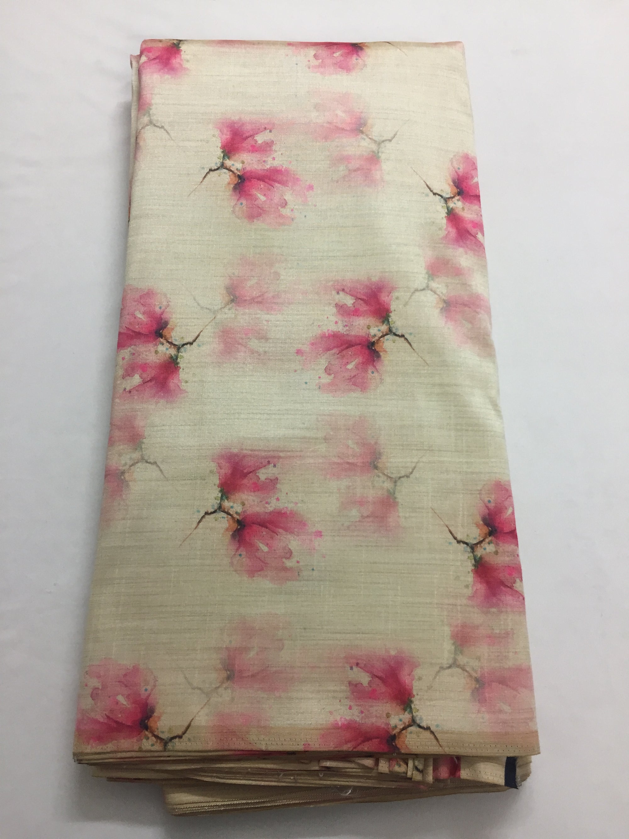 Printed silk fabric