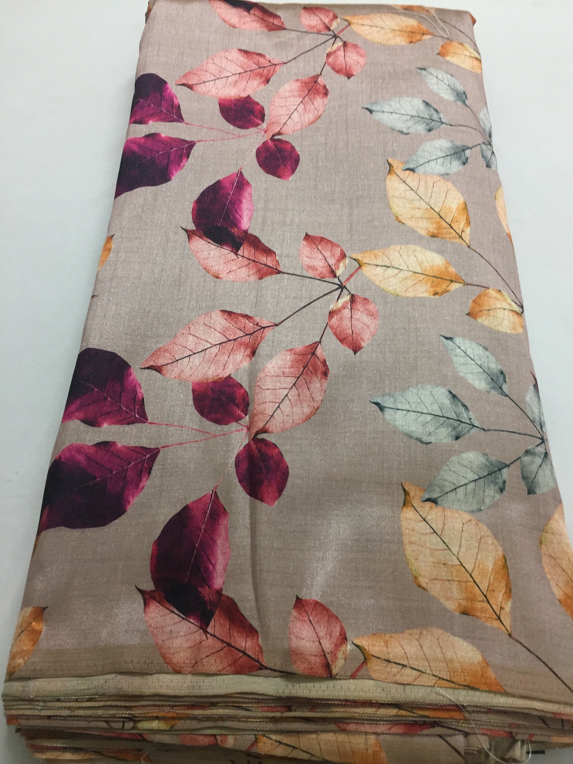 Printed silk fabric