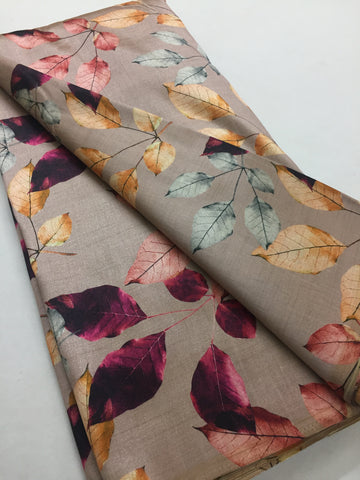 Printed silk fabric