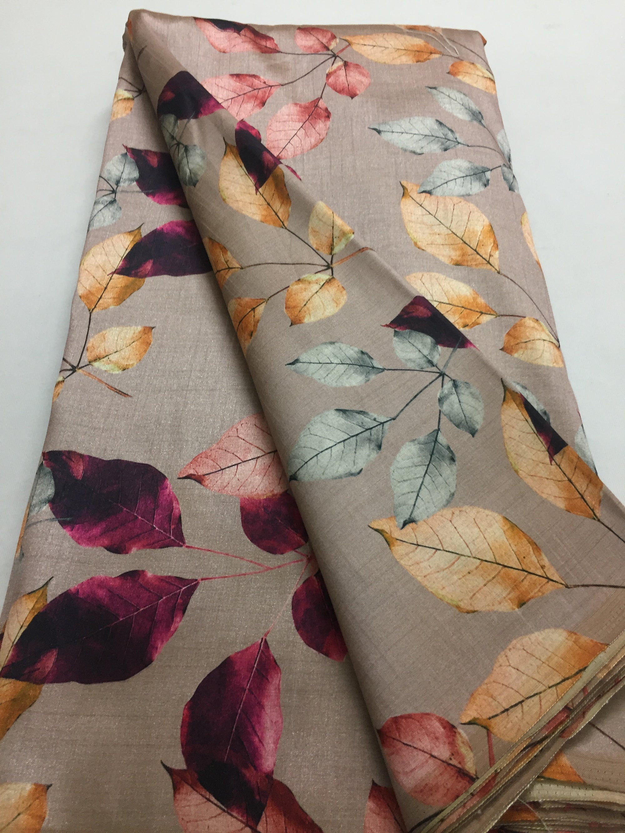 Printed silk fabric