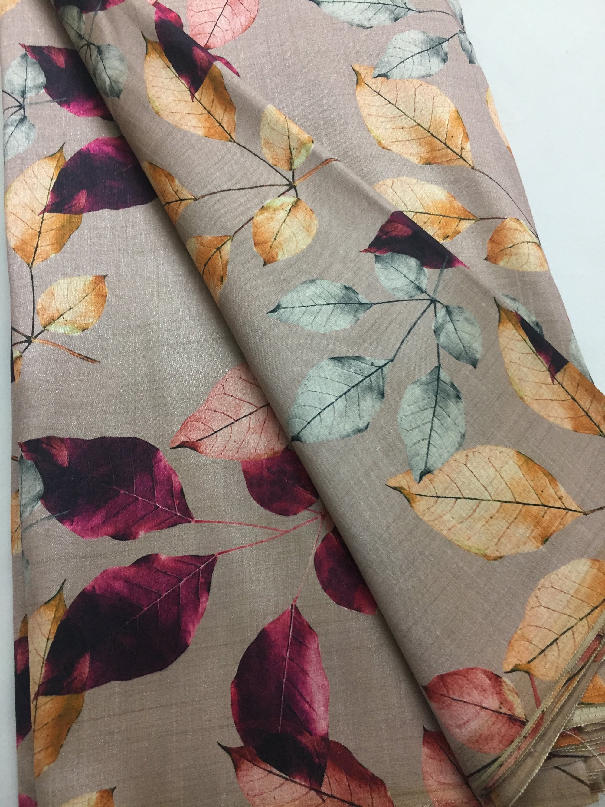 Printed silk fabric