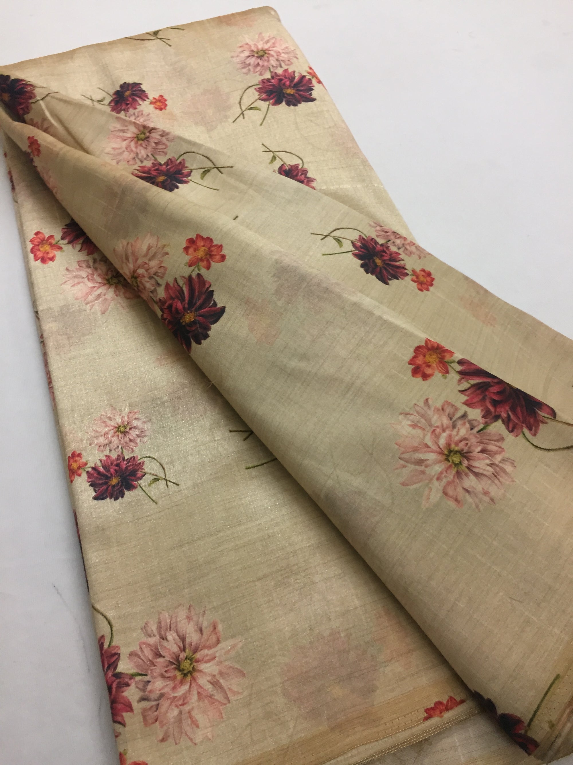 Printed silk fabric