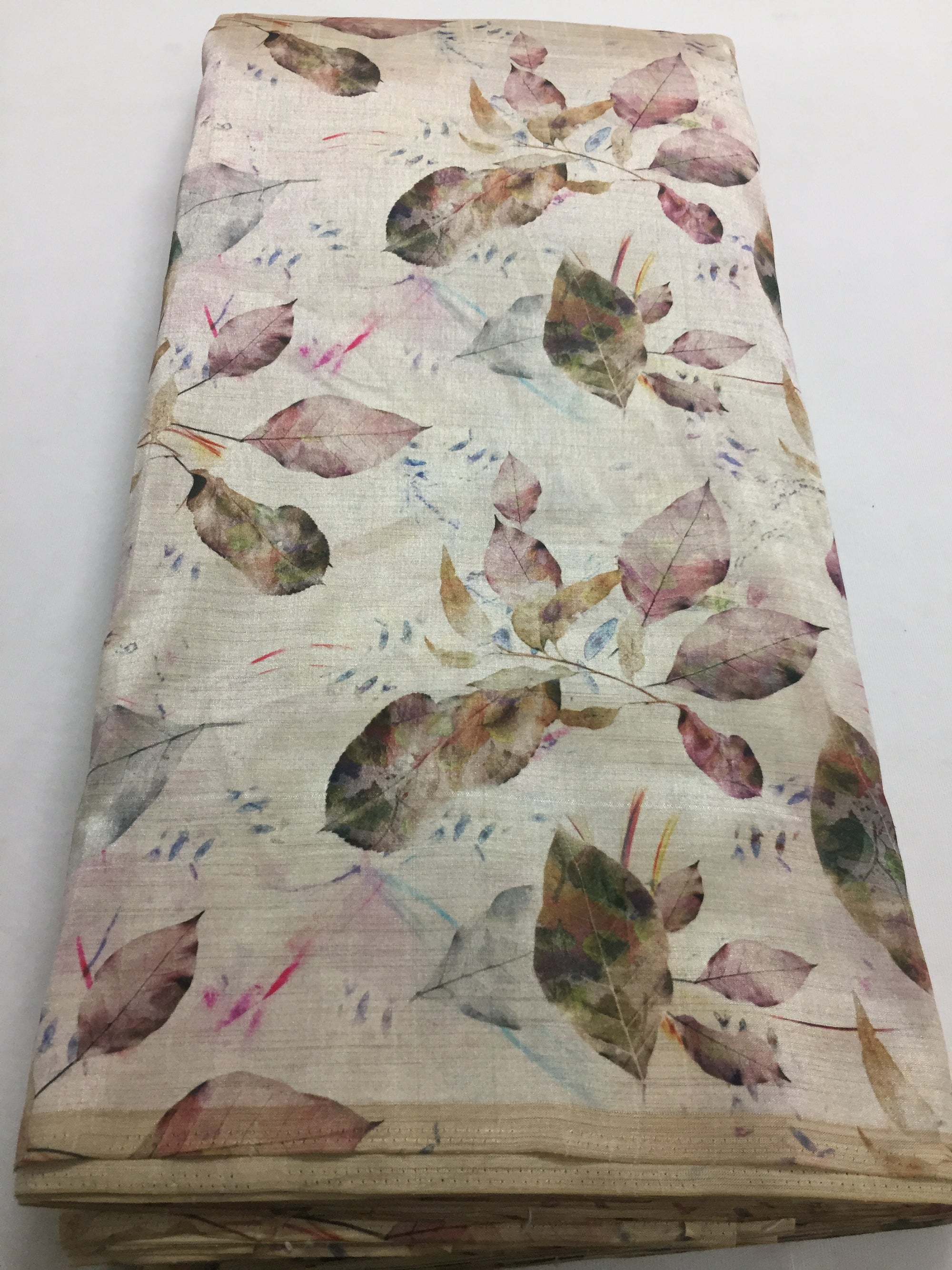 Printed silk fabric