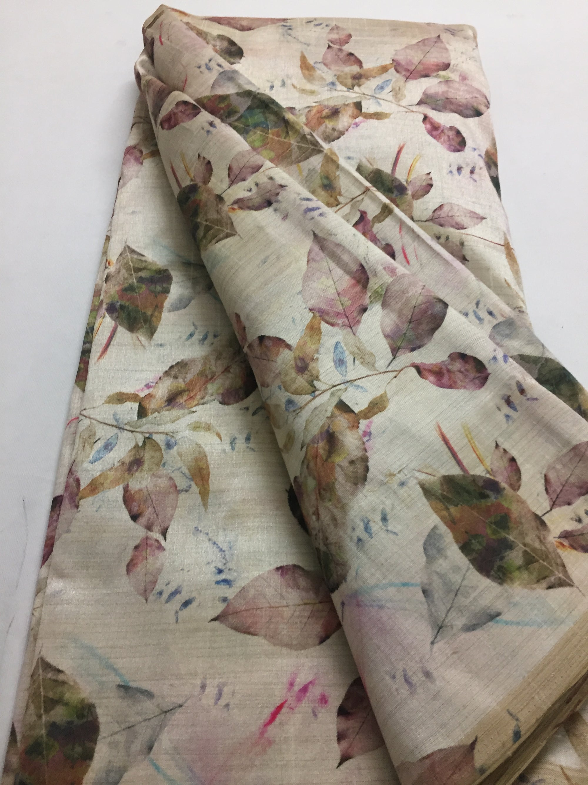 Printed silk fabric