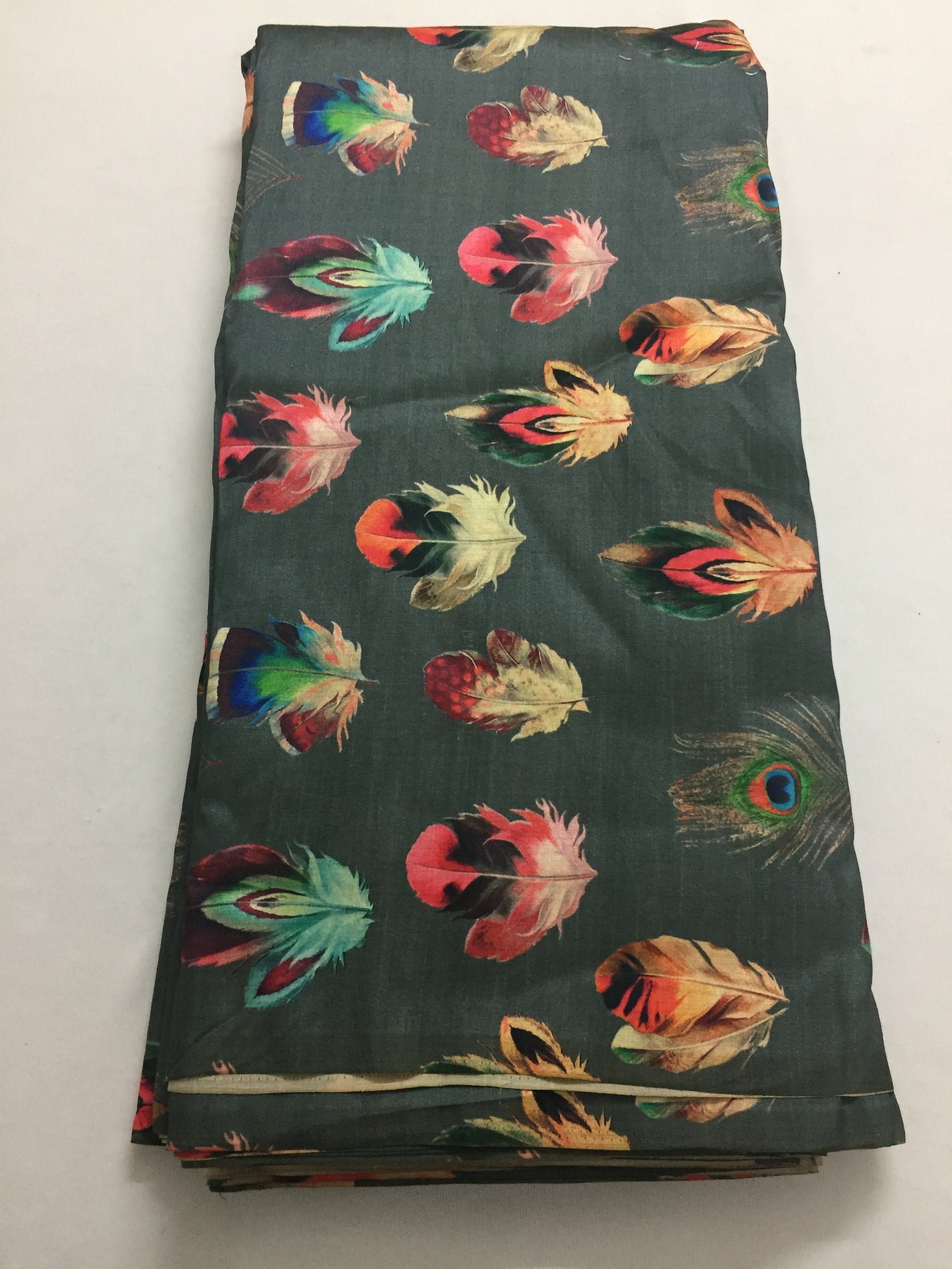 Printed silk fabric