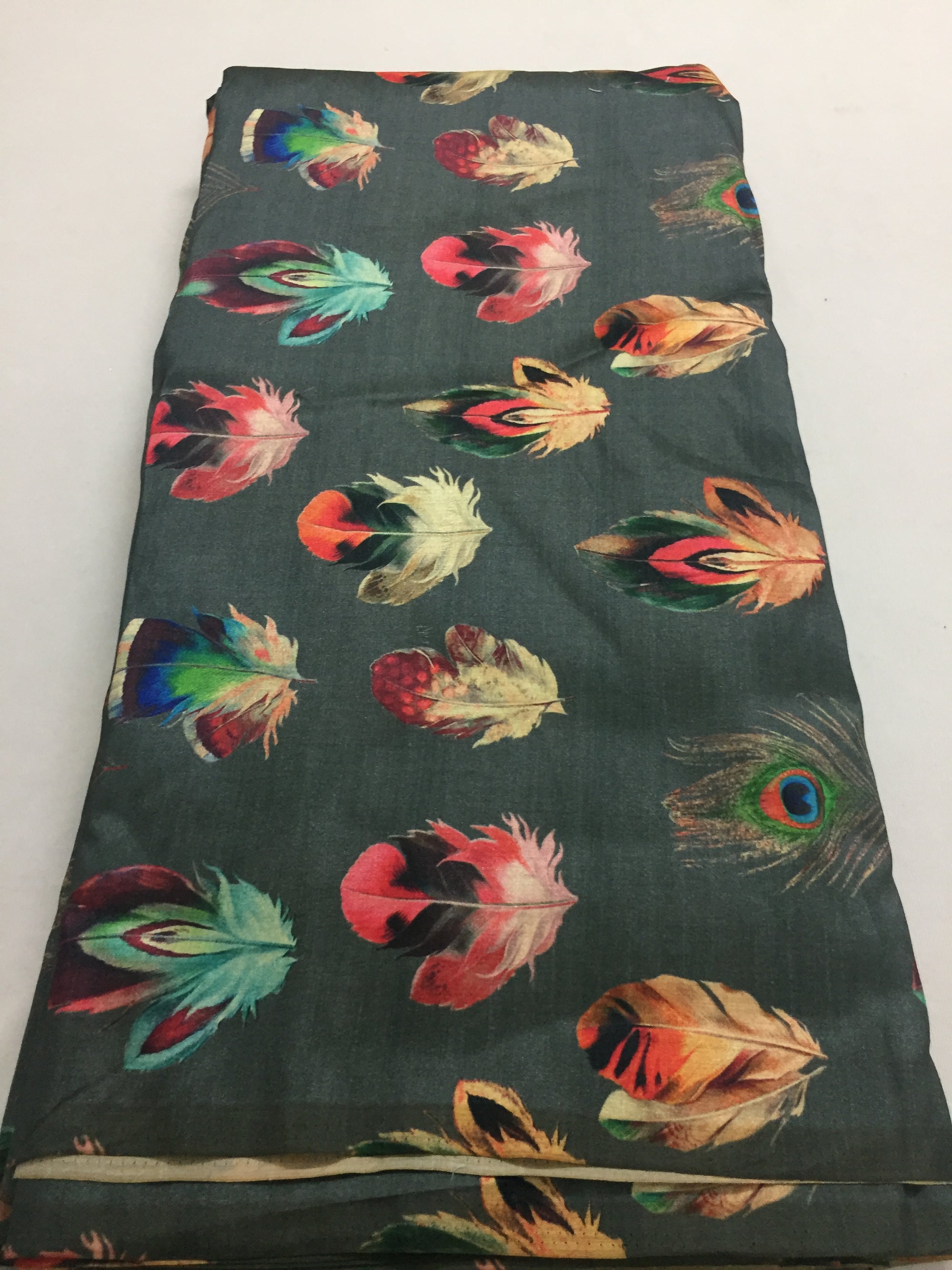 Printed silk fabric