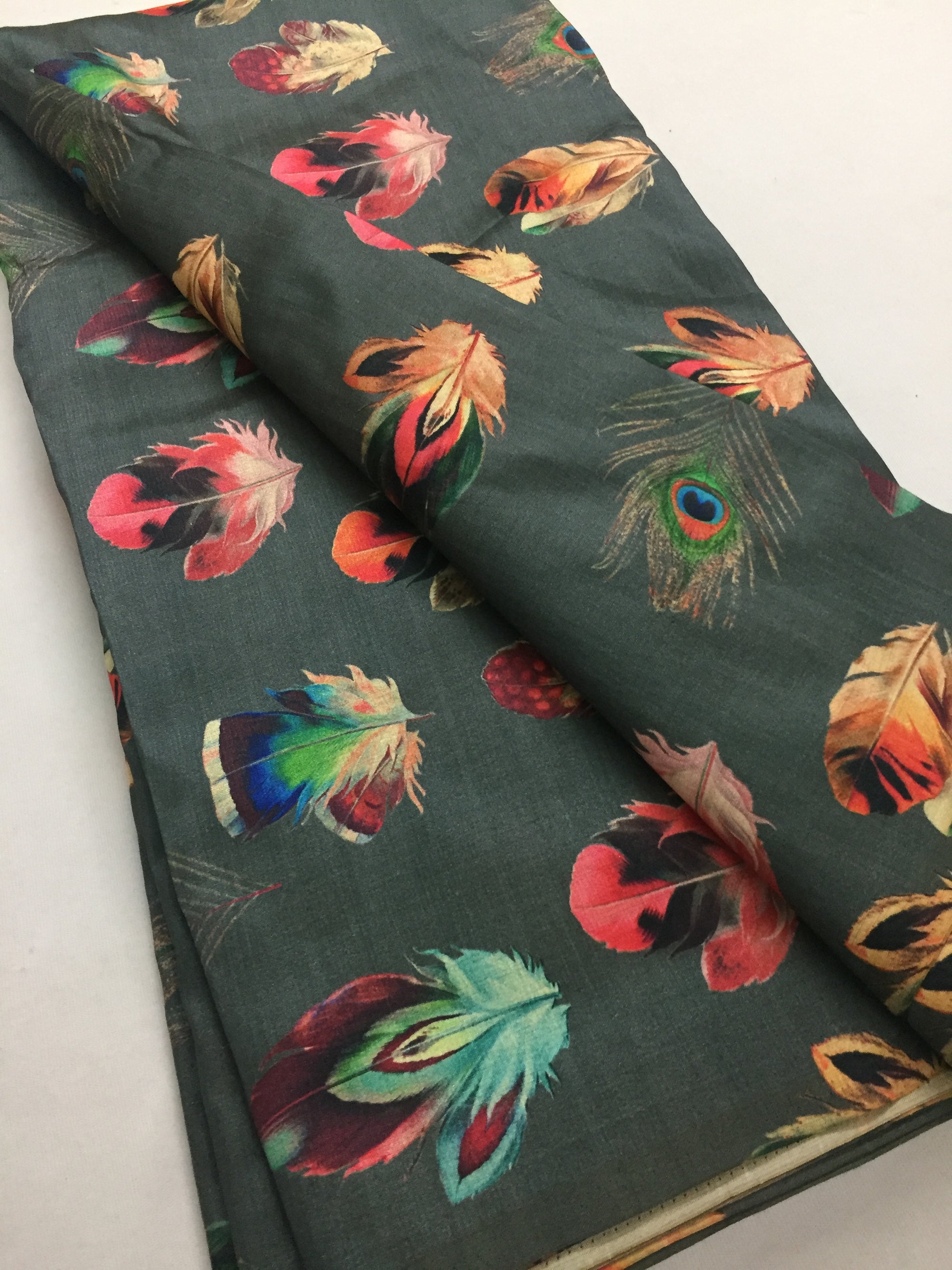 Printed silk fabric