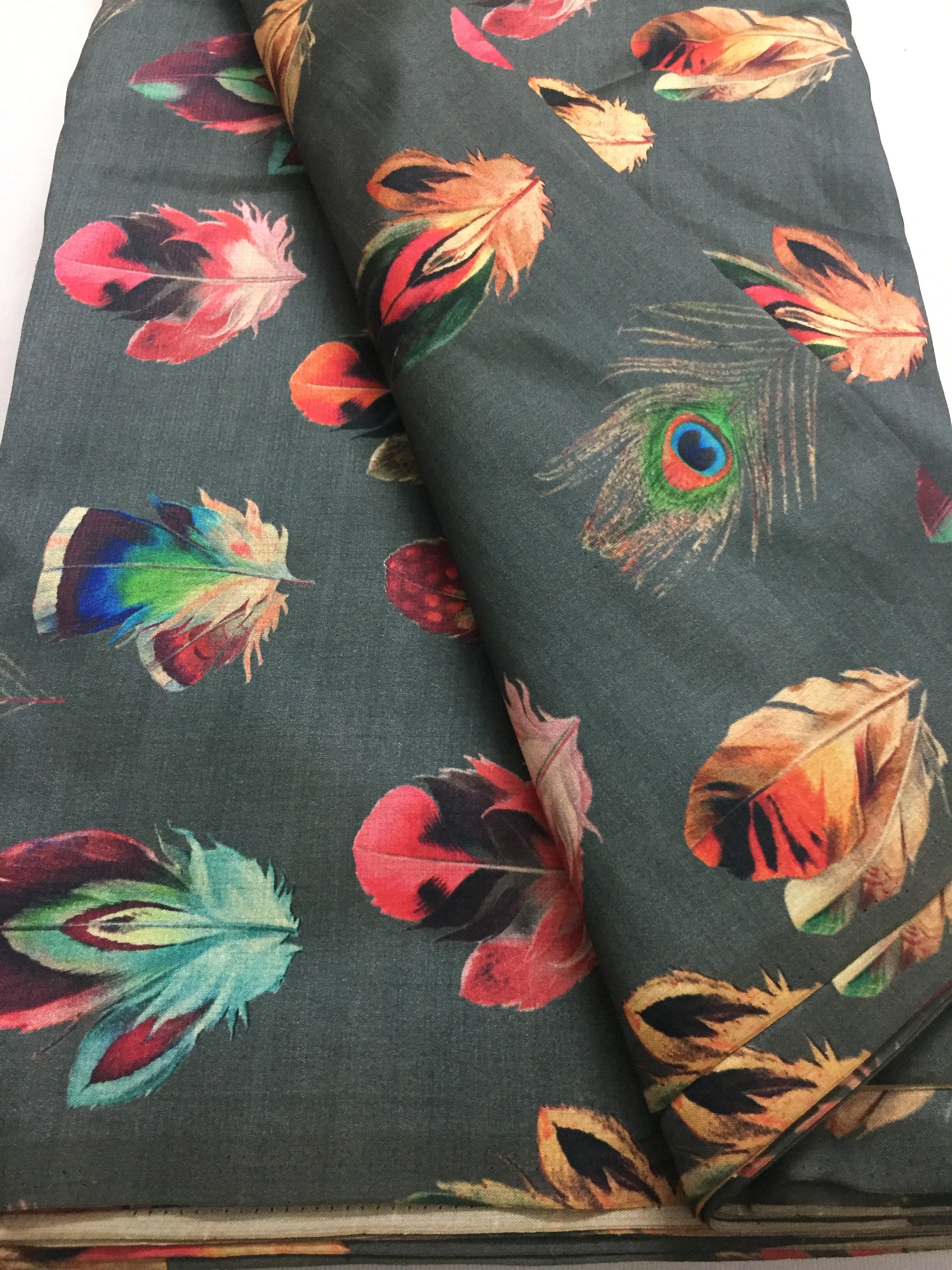 Printed silk fabric