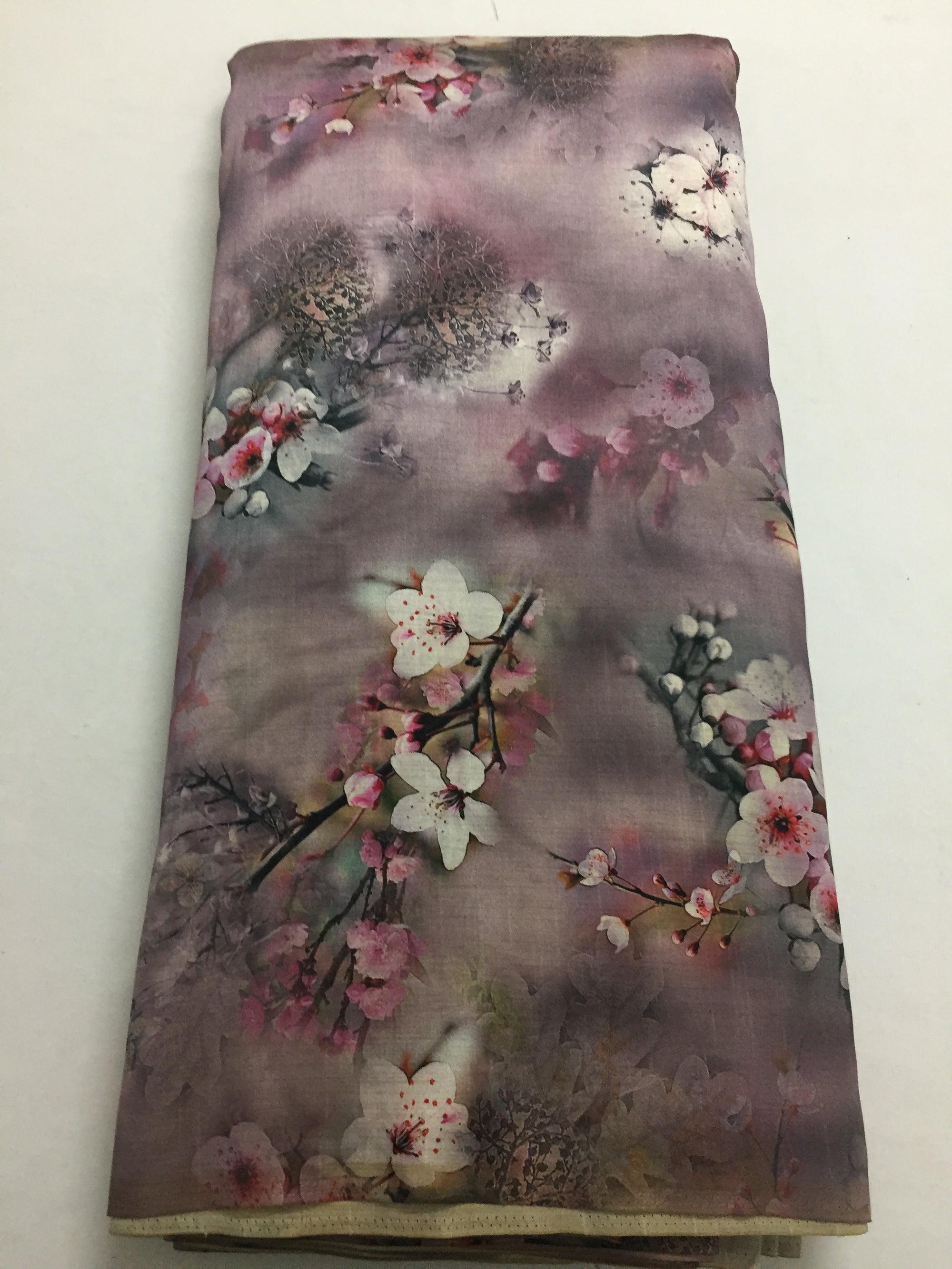 Printed silk fabric