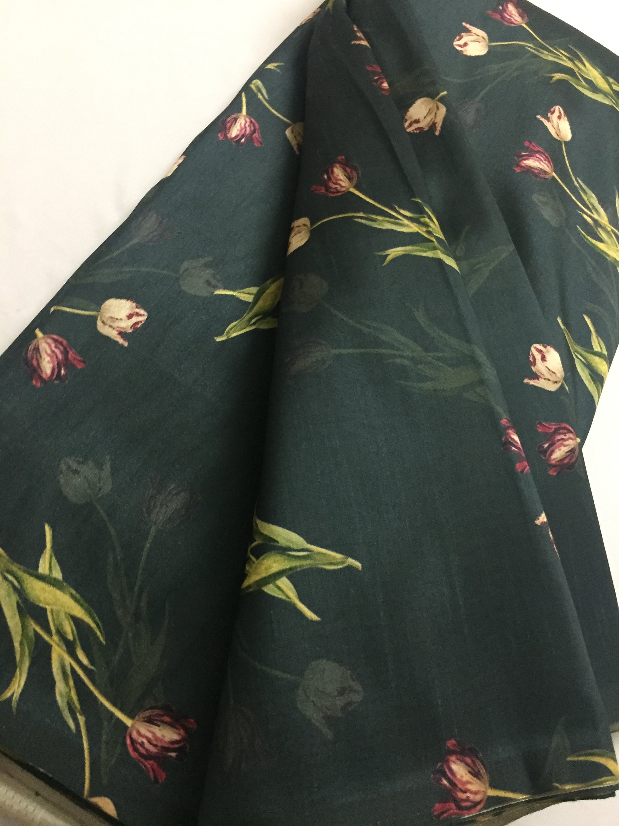 Printed silk fabric