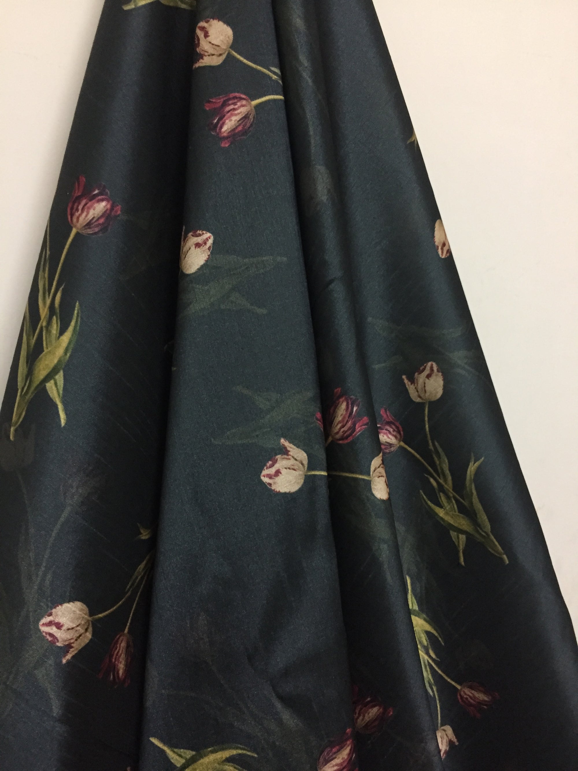 Printed silk fabric