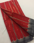 Shibori tie and dye pure raw silk kurta