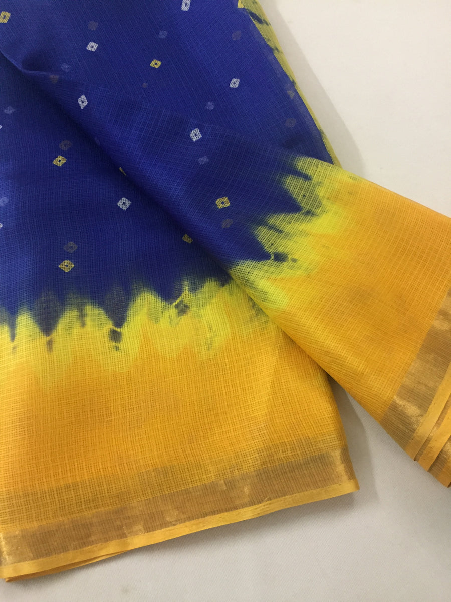 Tie and dye Bandhani pure kota silk saree