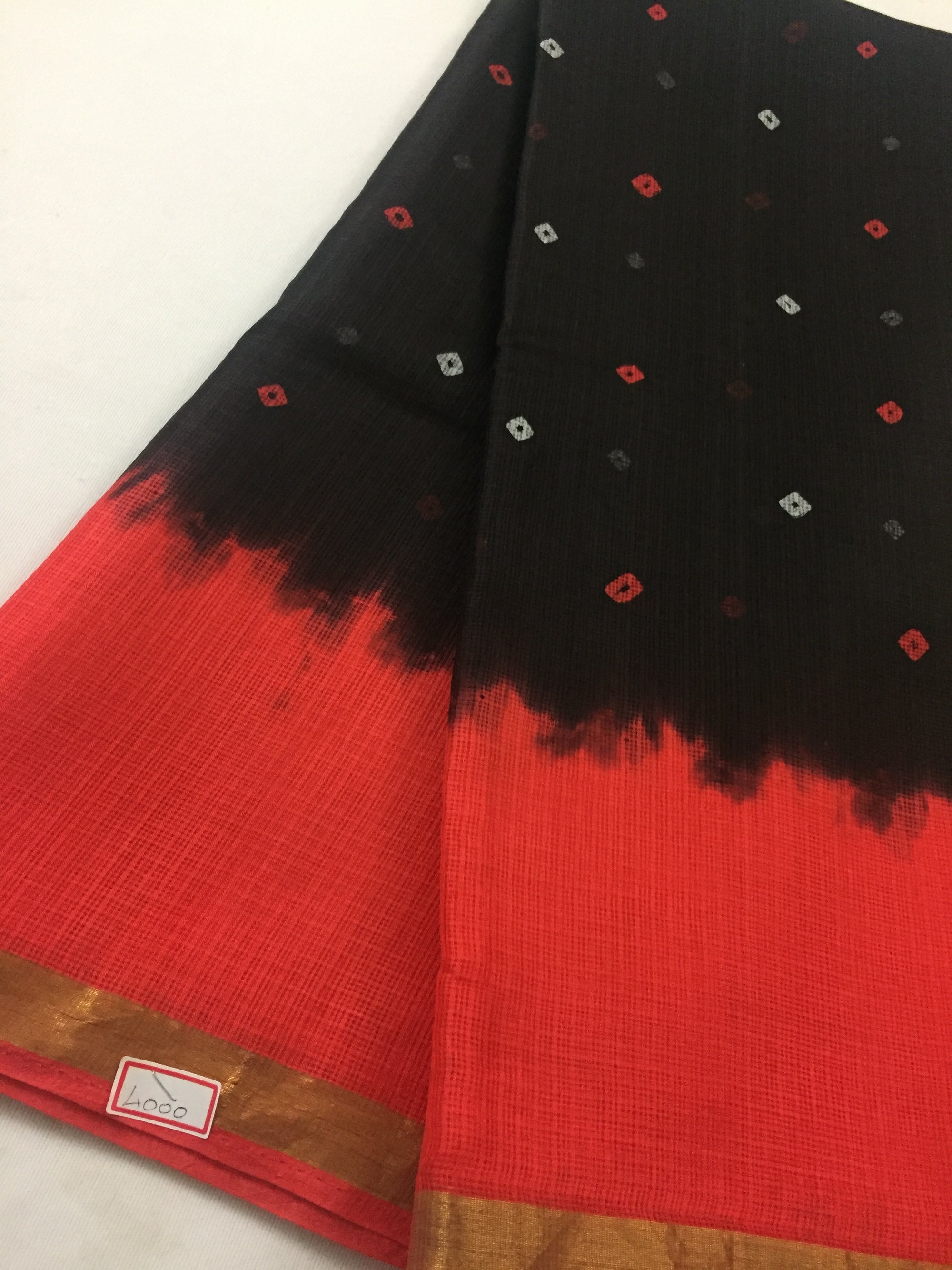 Tie and dye Bandhani pure kota silk saree