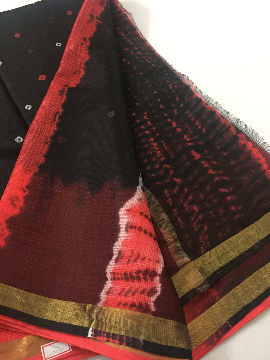Tie and dye Bandhani pure kota silk saree