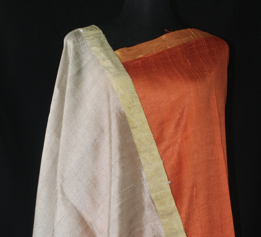 PURE RAW SILK SAREE  WITH ZARI BORDER