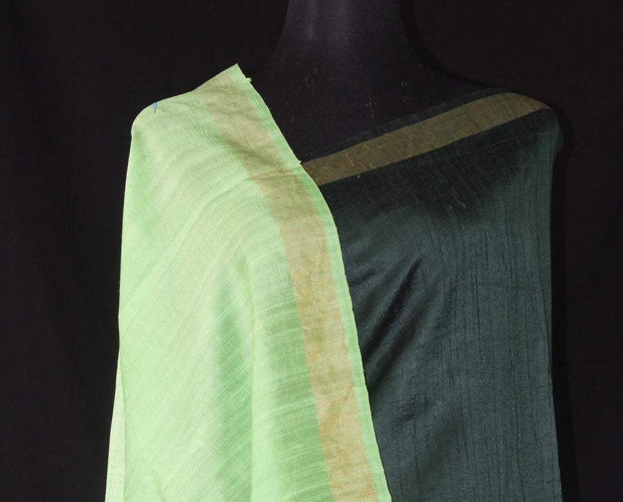 PURE RAW SILK SAREE  WITH ZARI BORDER