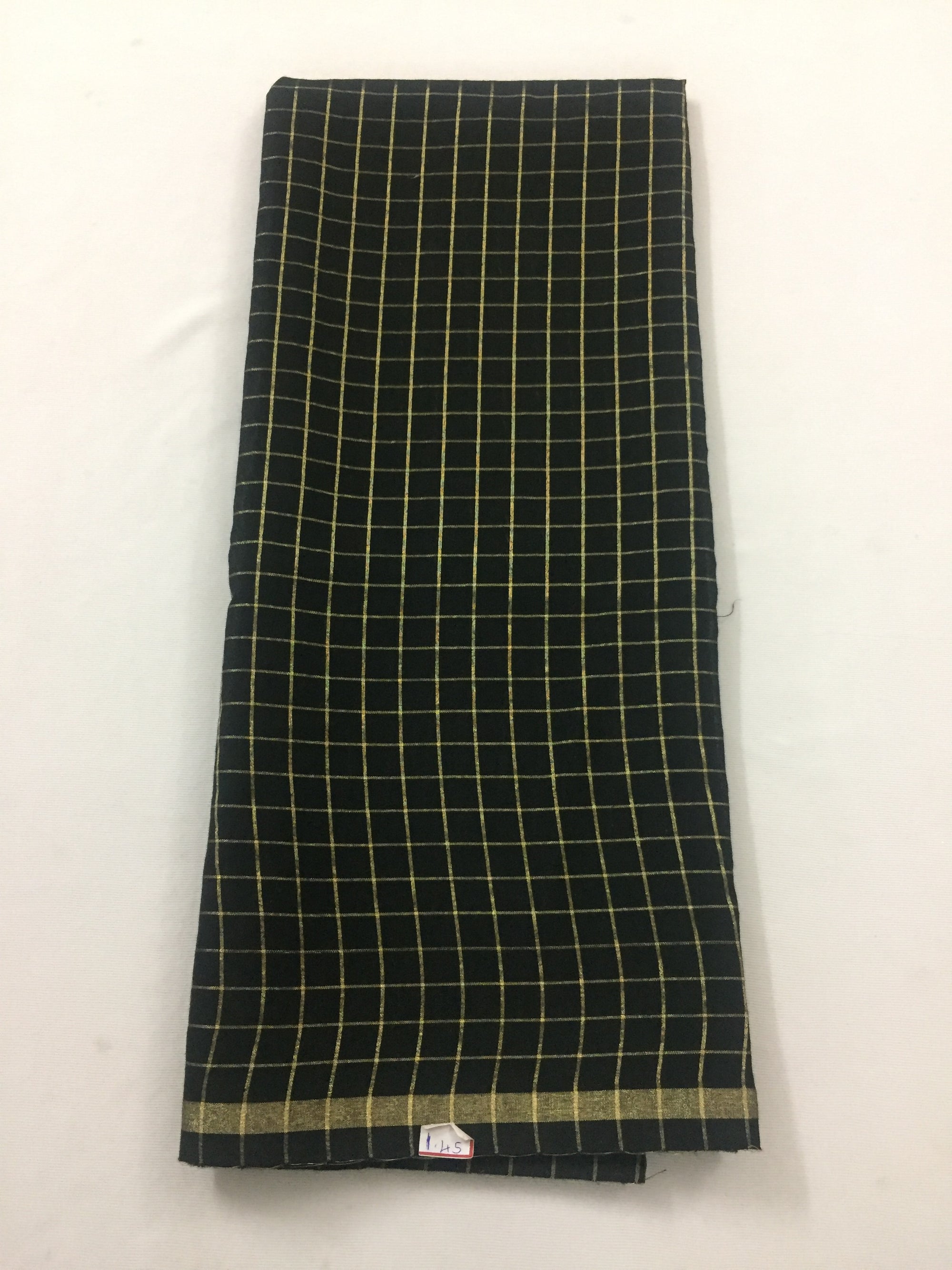 Silk cotton checks fabric