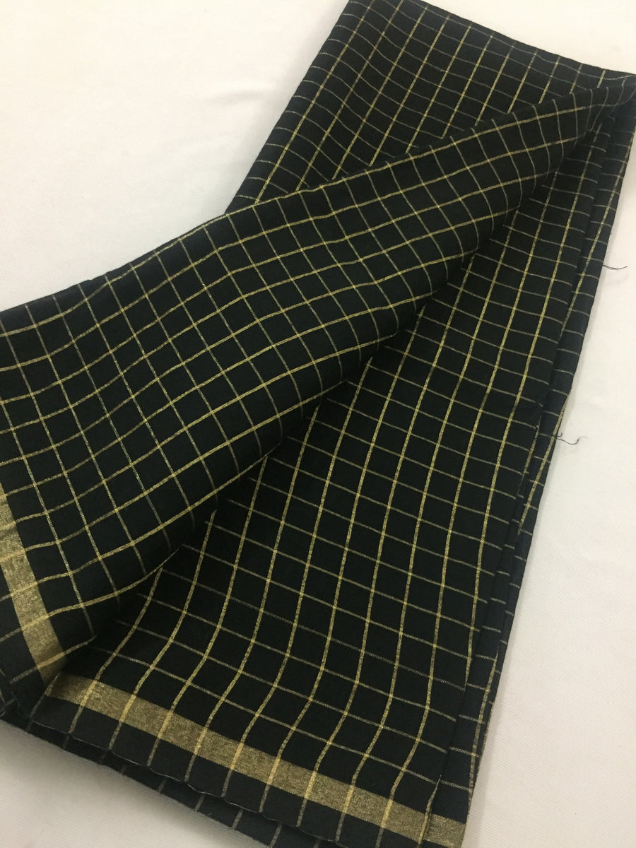 Silk checks fabric