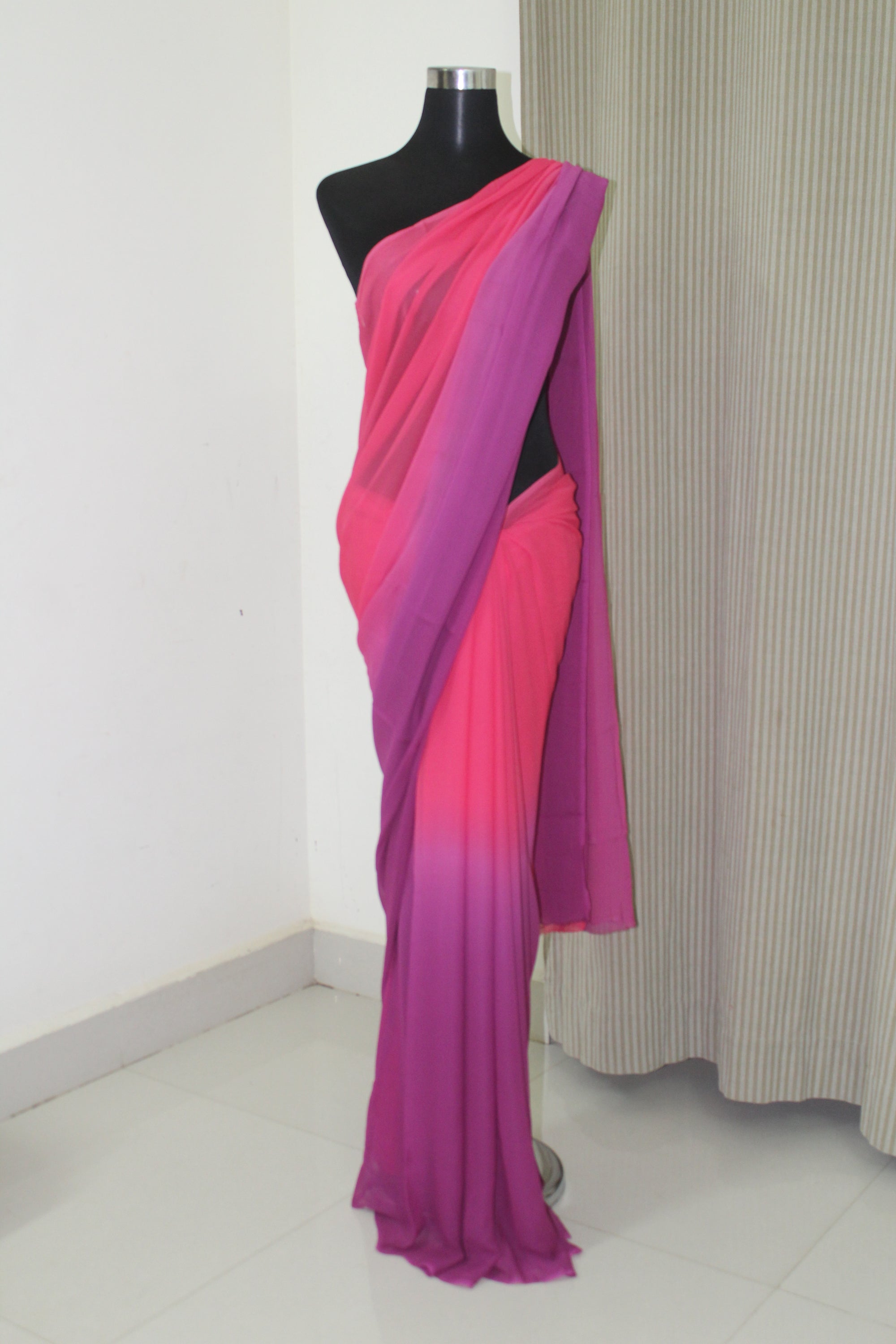 Shaded georgette saree