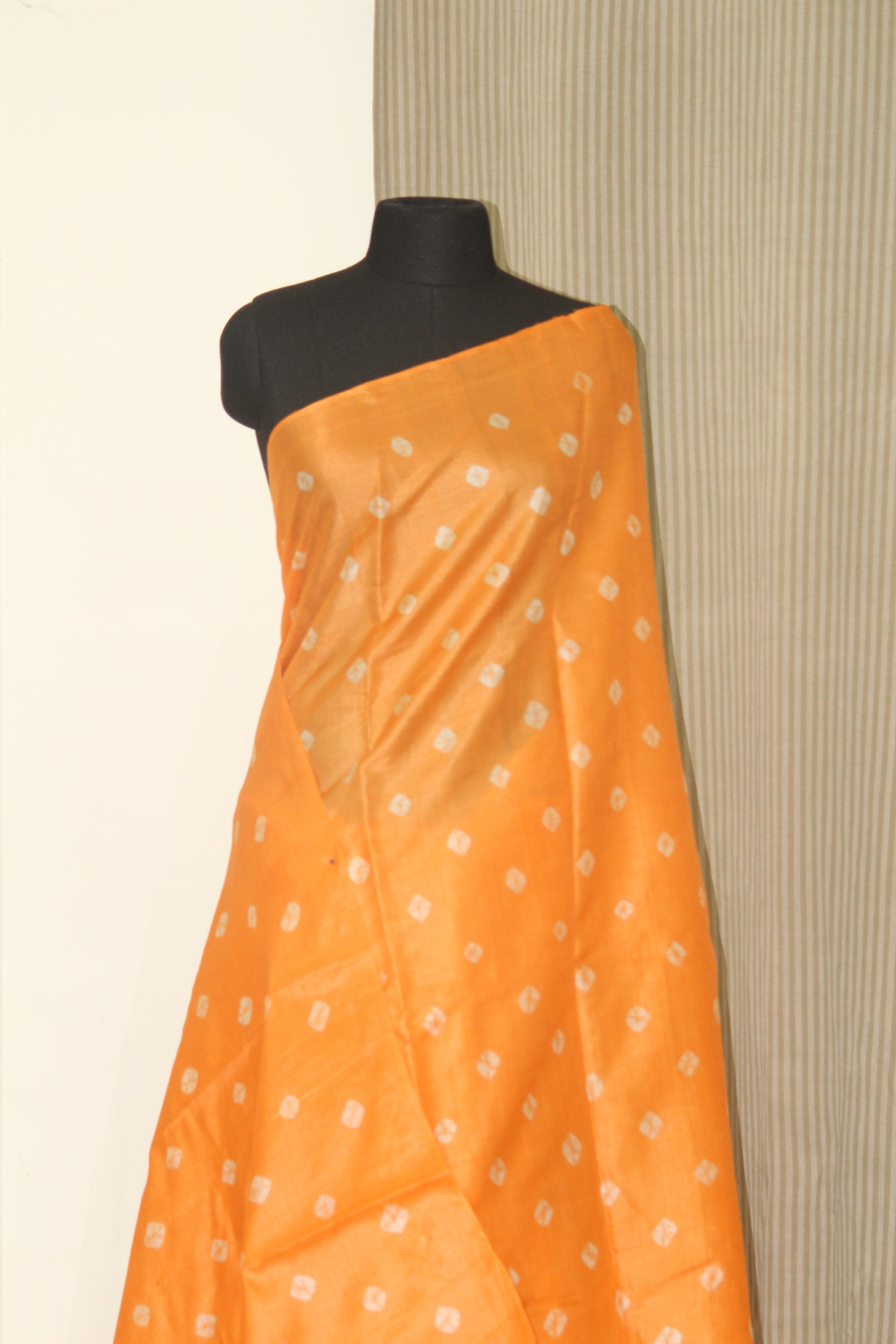 Bandhani pure tussar silk handloom saree