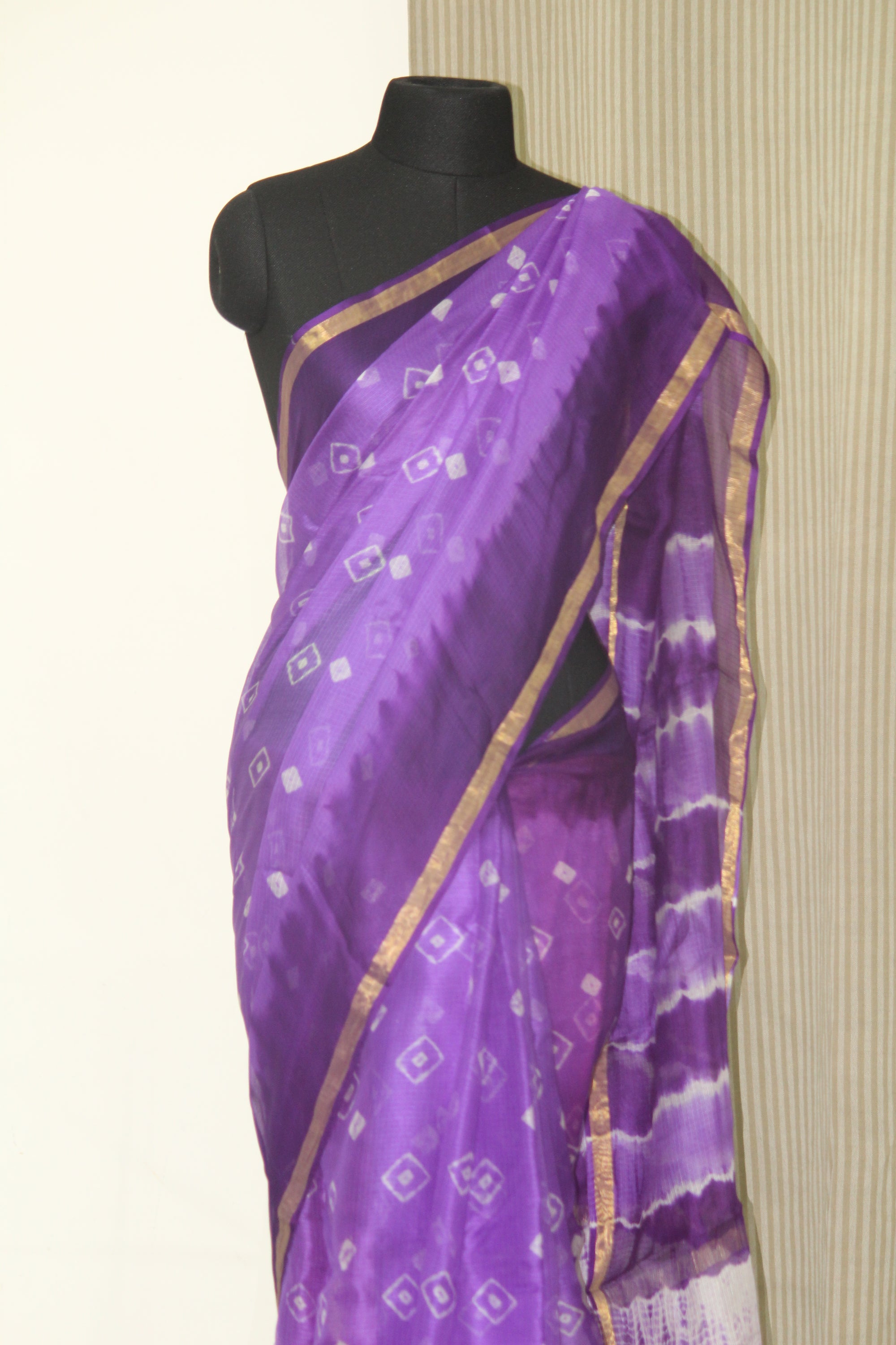 Tie and dye Bandhani pure kota silk saree