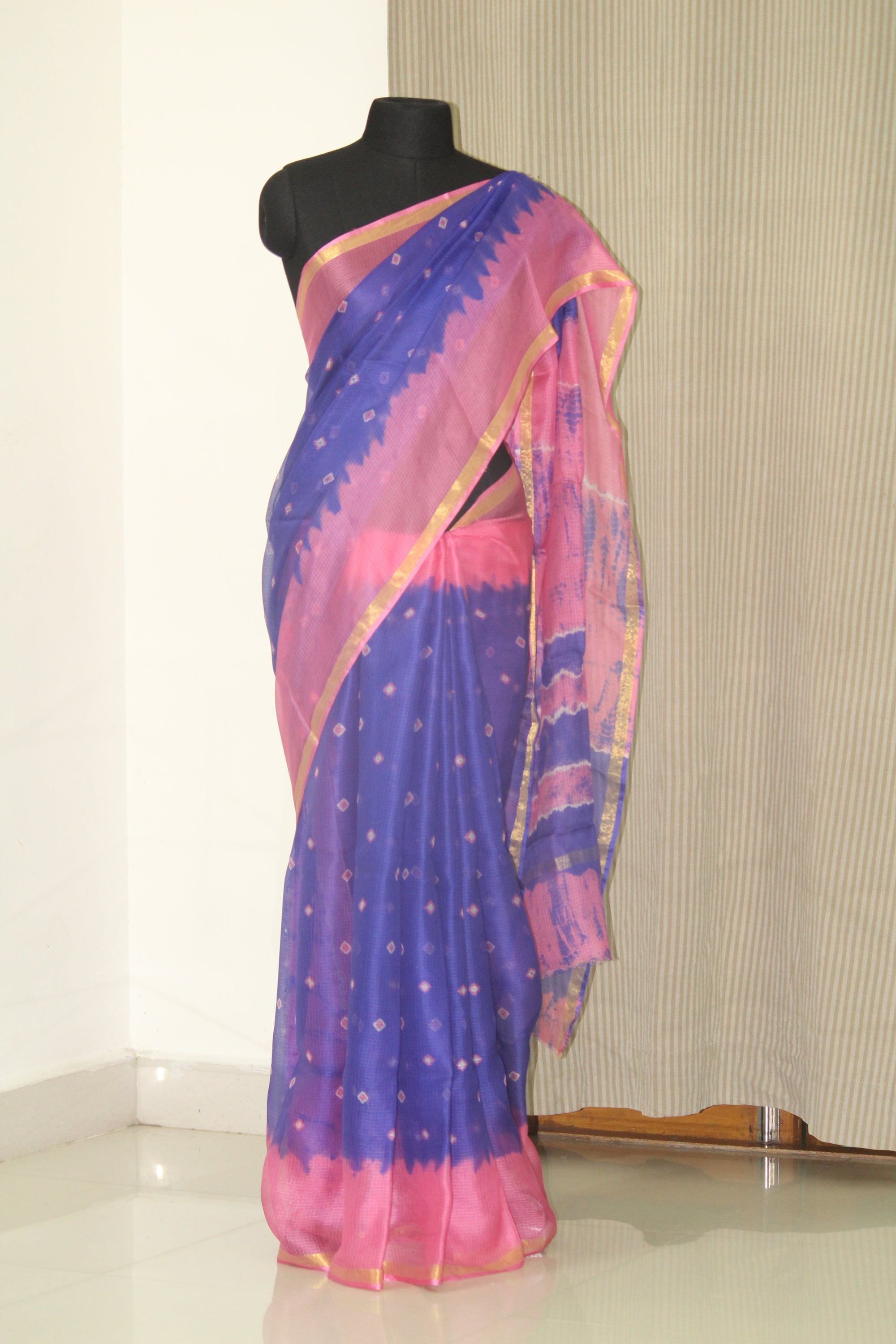 Tie and dye Bandhani pure kota silk saree