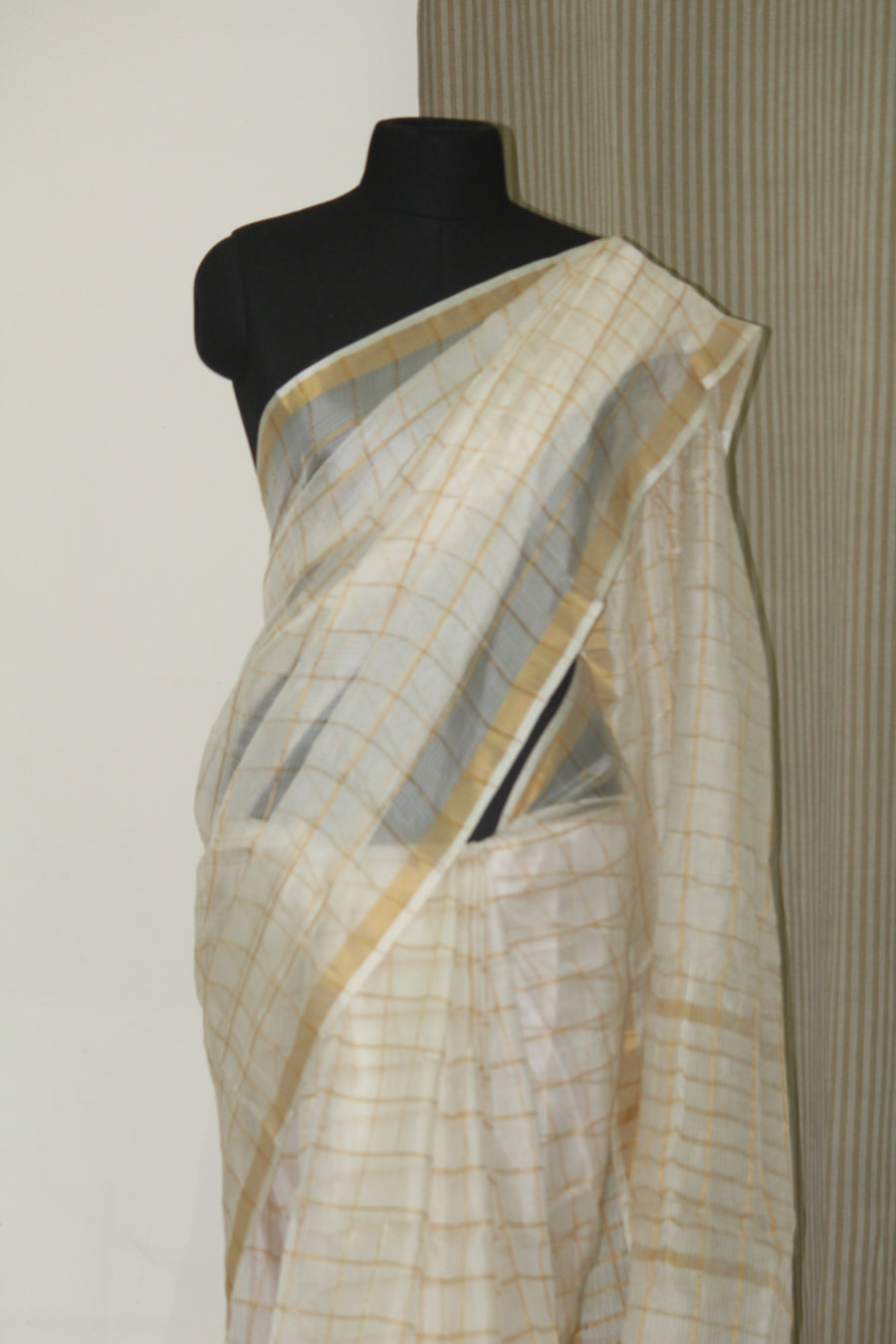 Pure kota silk saree with zari checks (customise)