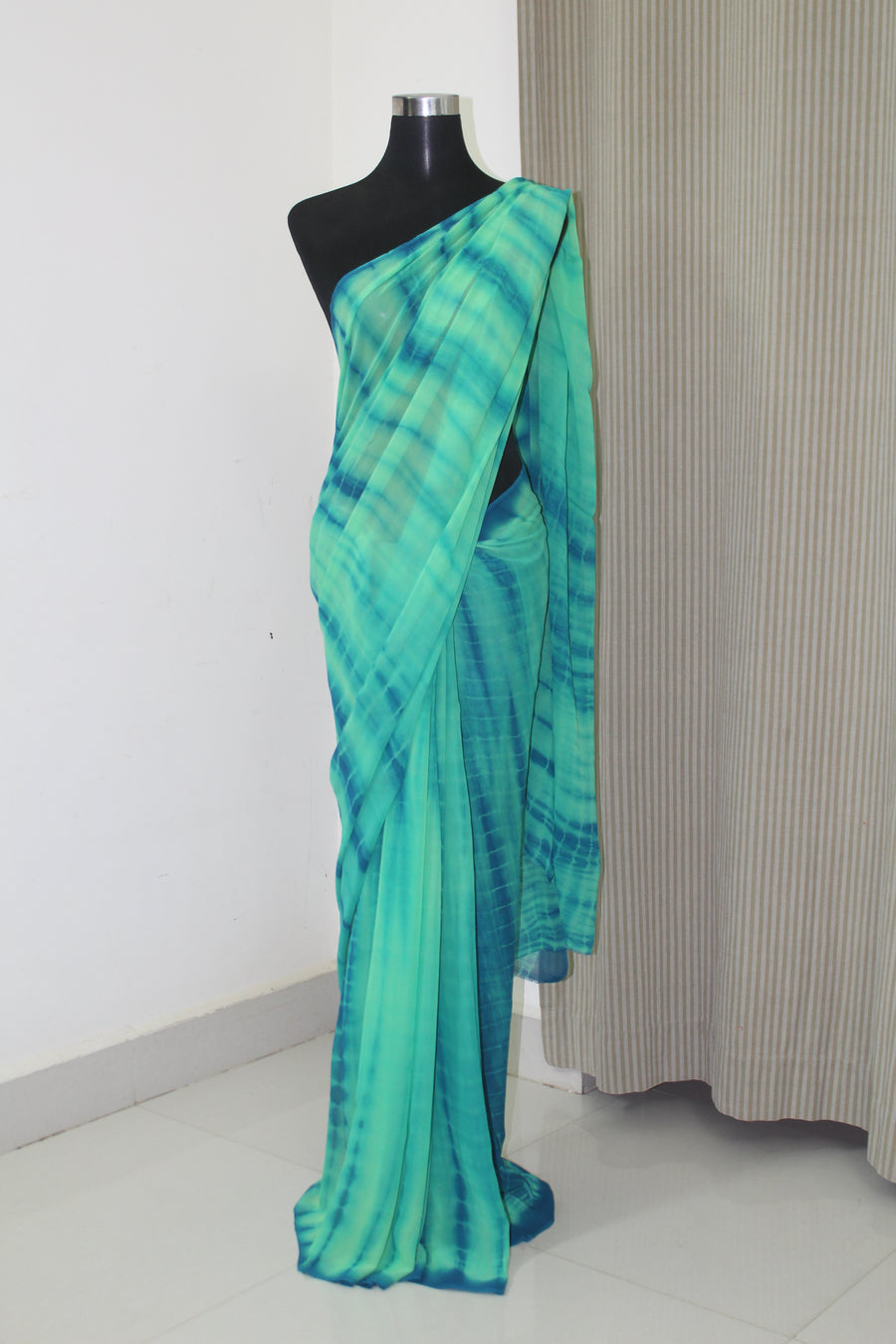 Tie and dye  Georgette saree