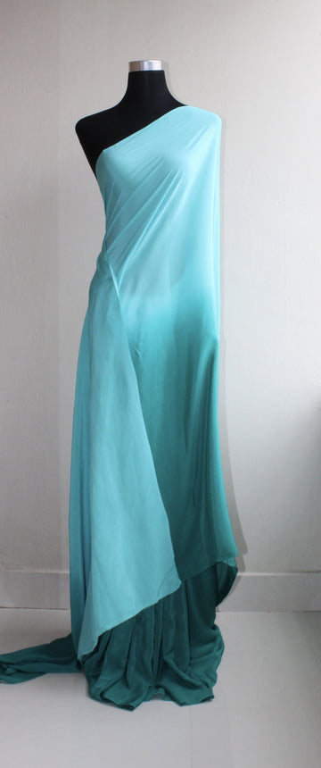 Pure crape silk shaded saree