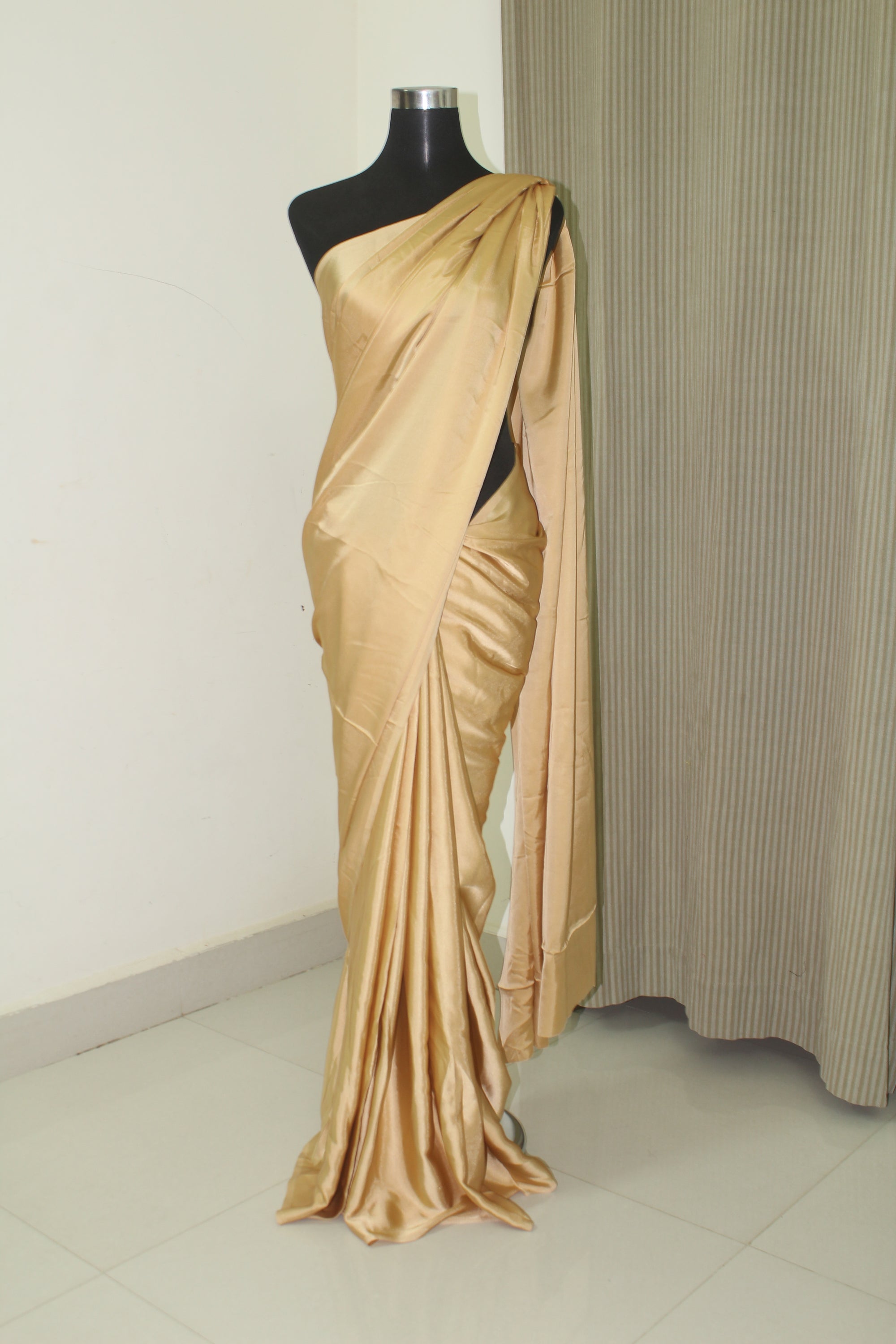 Satin georgette saree