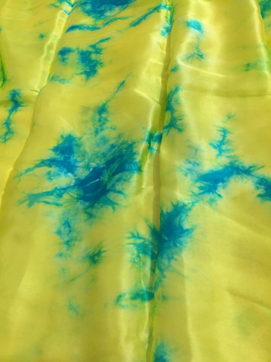 Shibori pure silk Satin fabric