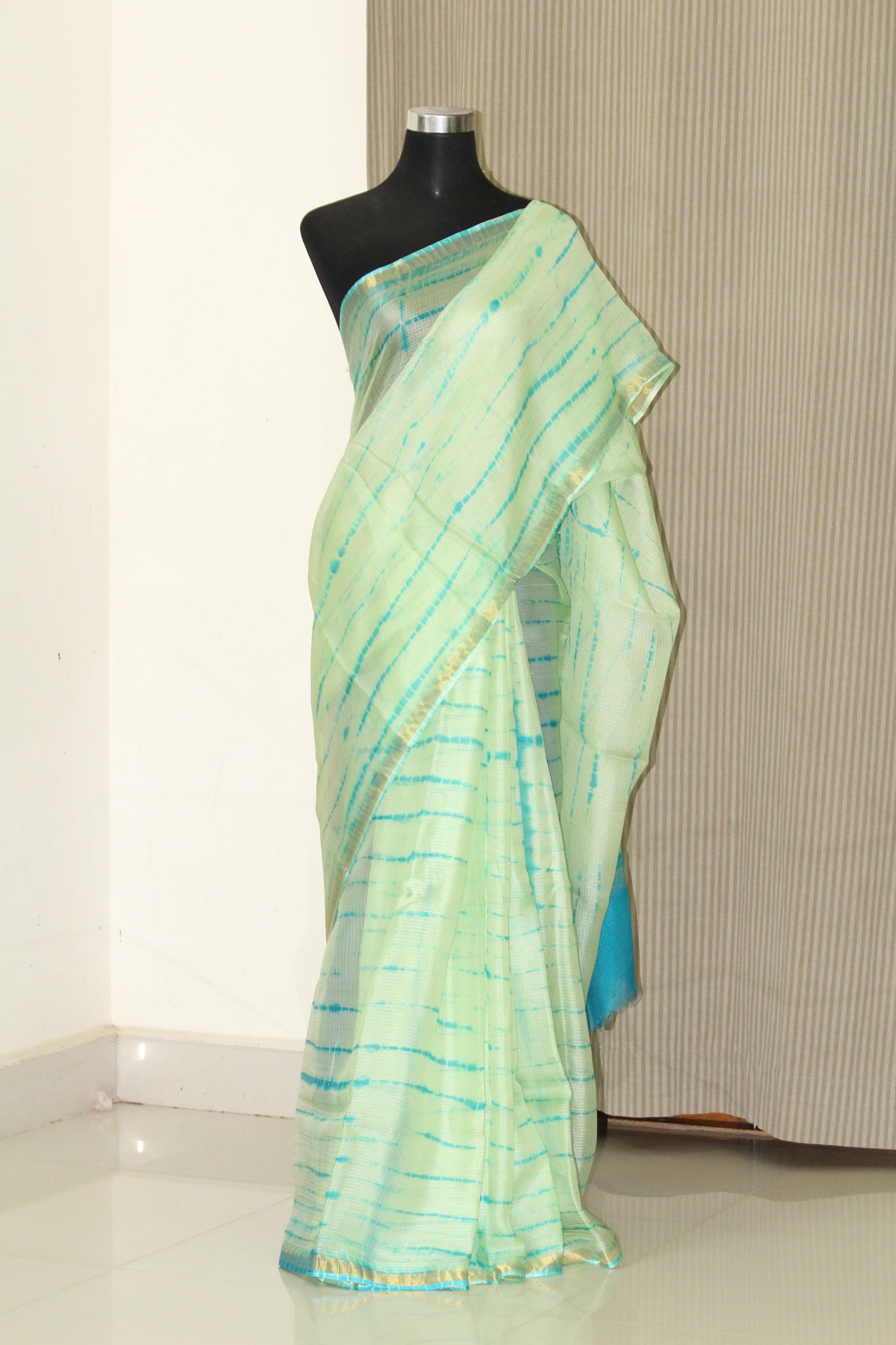 Tie and dye pure kota silk saree