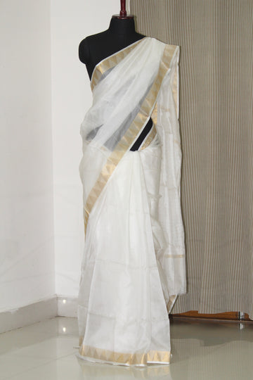 Pure Kota silk temple border saree with blouse customise