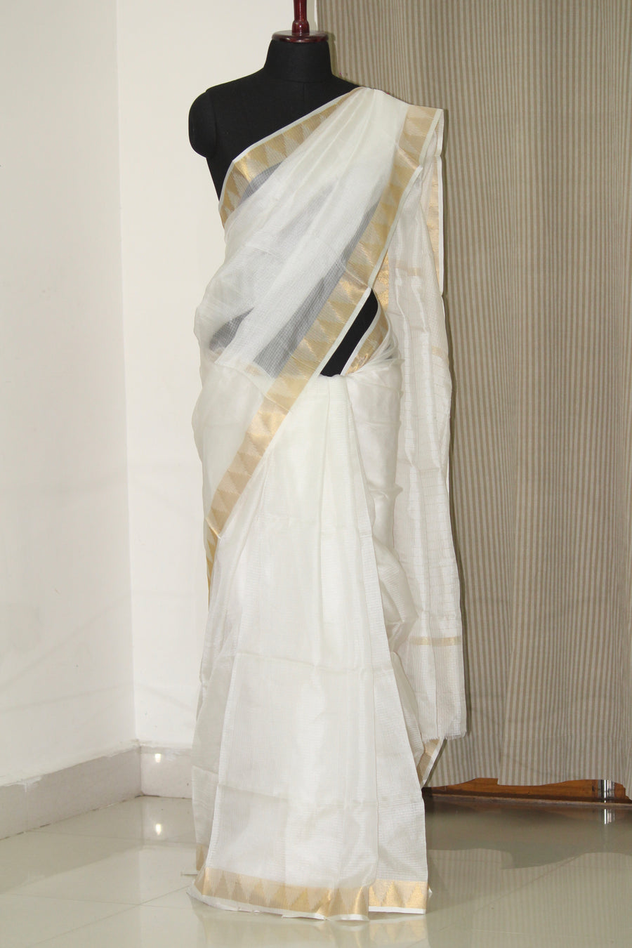 Pure Kota silk temple border saree with blouse customise