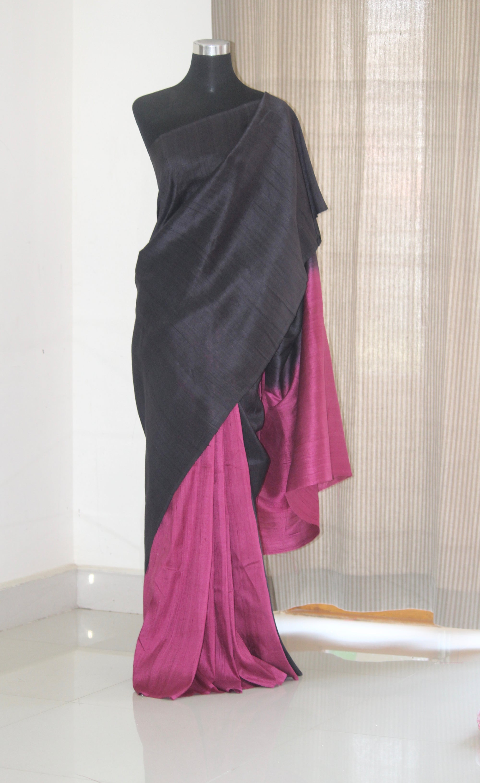 Pure dupion raw silk saree