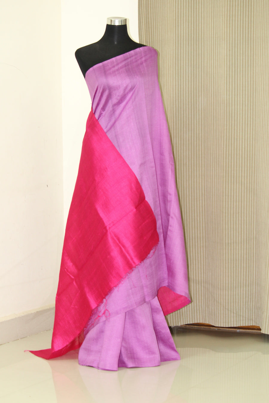 Pure Dupion silk saree , pure raw silk saree, violet white saree, violet raw silk saree, pure silk saree online