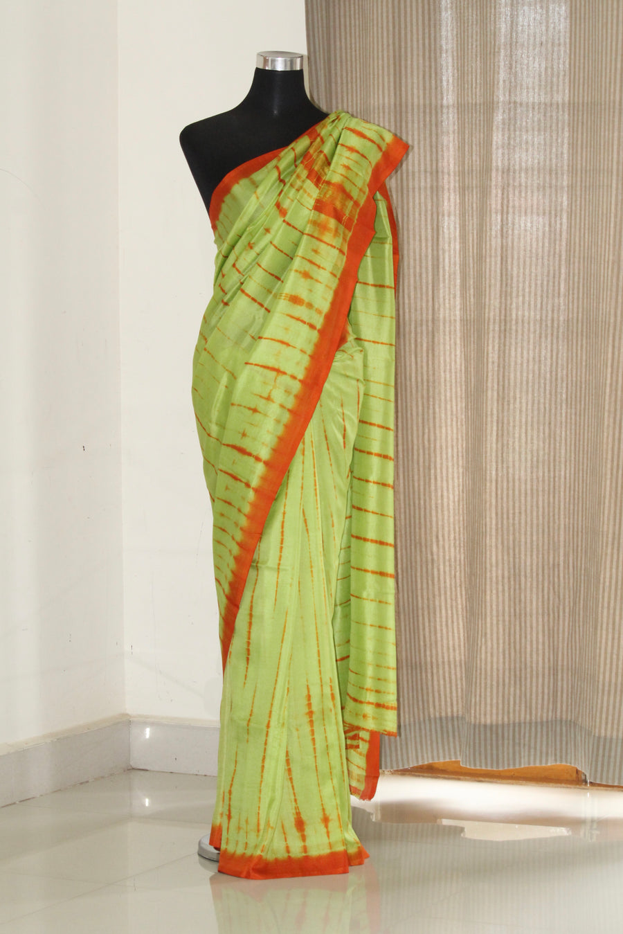 Tie and dye pure silk  saree