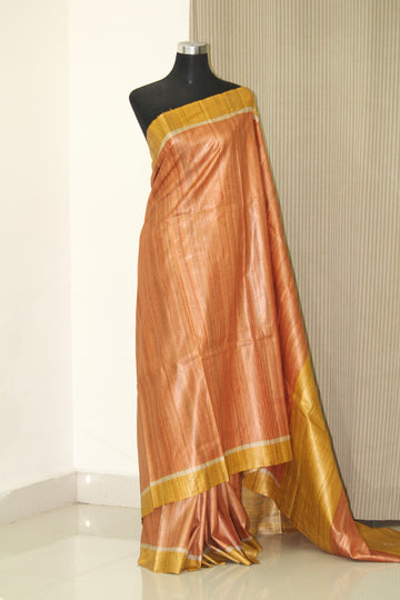 Handloom pure geecha silk saree with contrast border