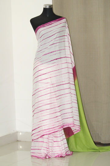 Tie and dye mul cotton saree