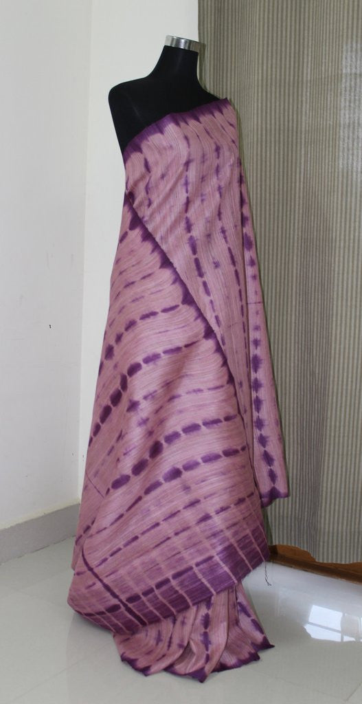 Tie and dye  pure geecha silk saree