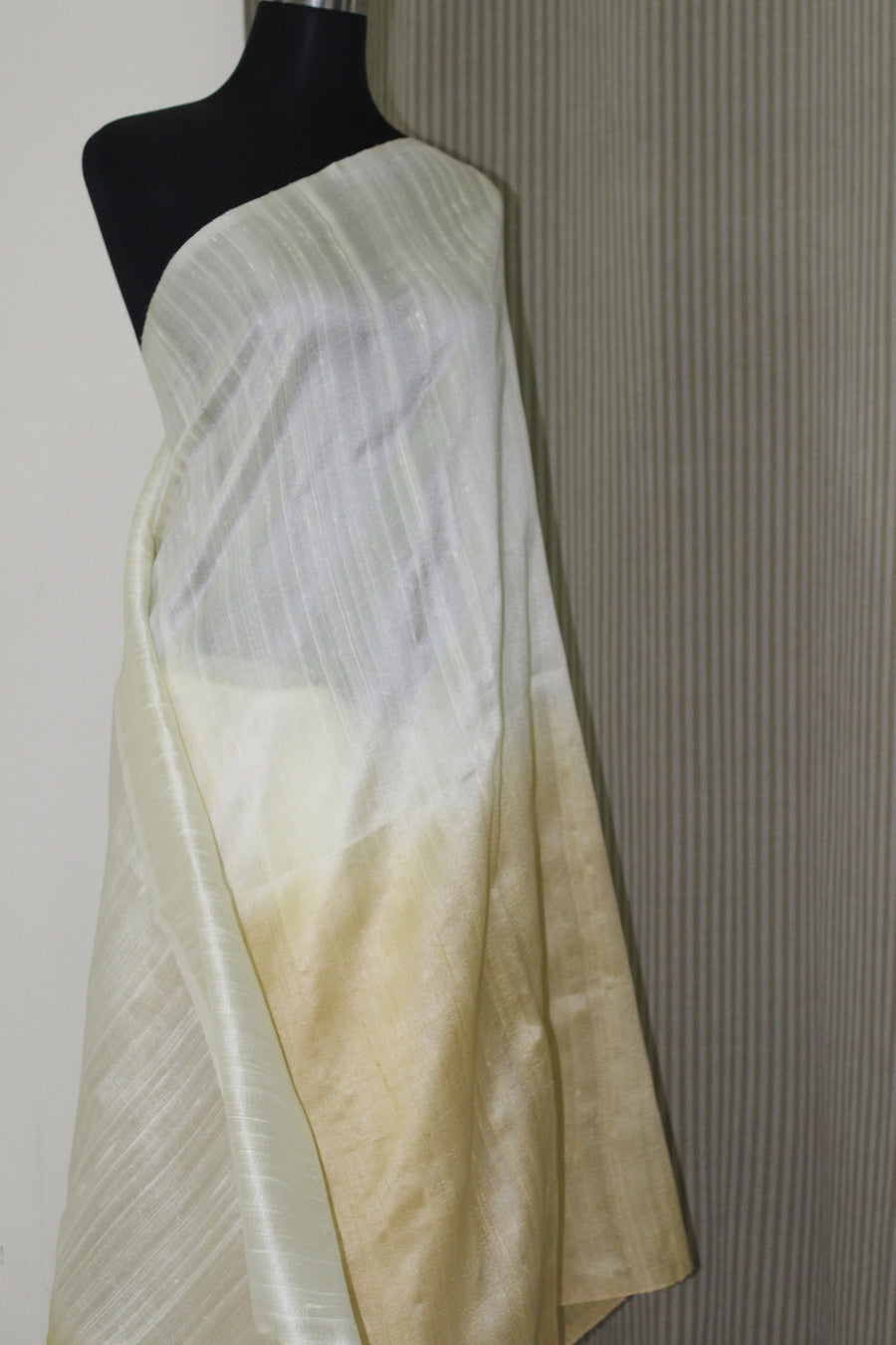 Pure raw silk saree in double shade