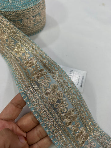 Embroidered lace 9 metres roll