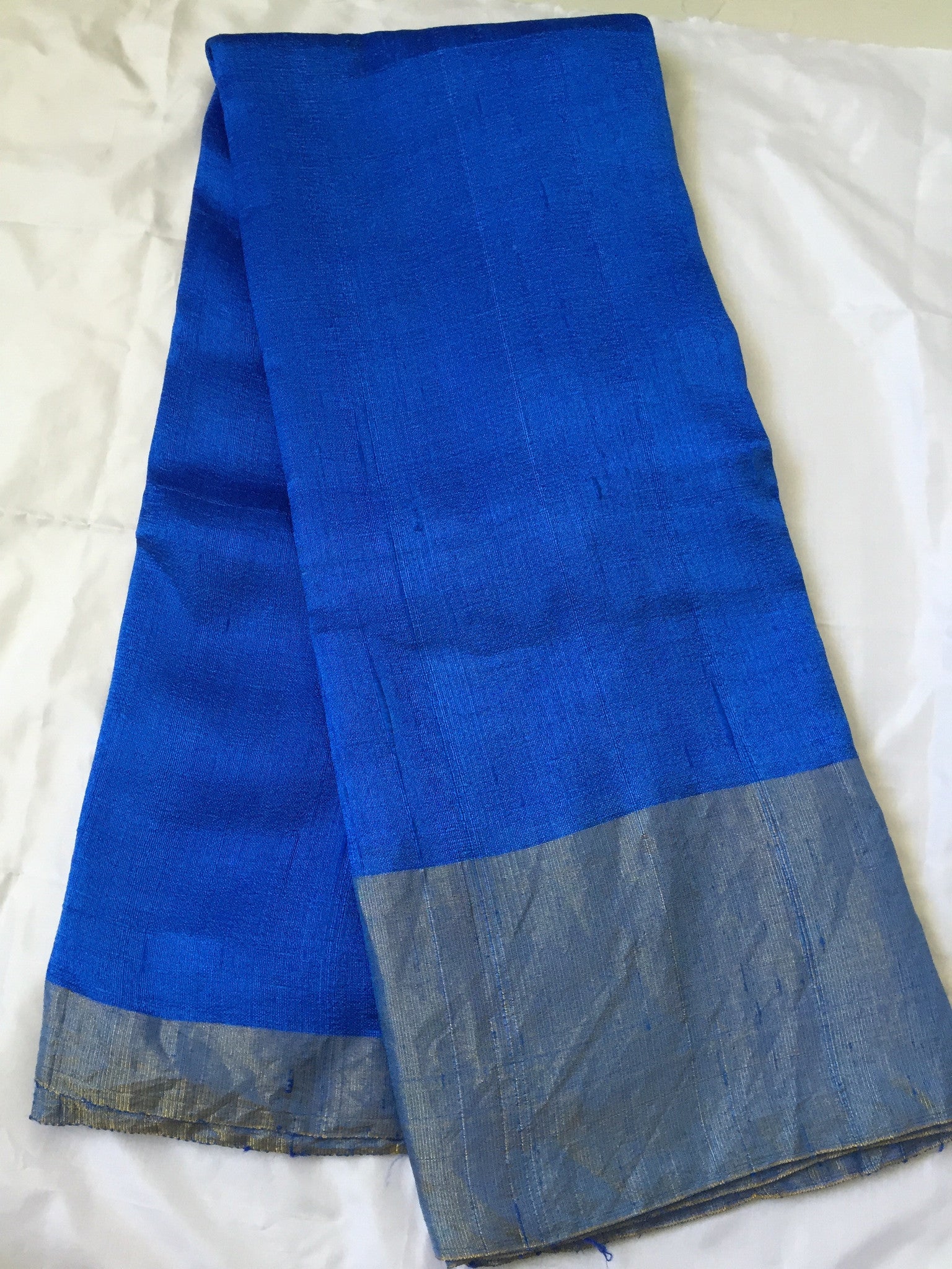 PURE RAW SILK SAREE WITH ZARI BORDER